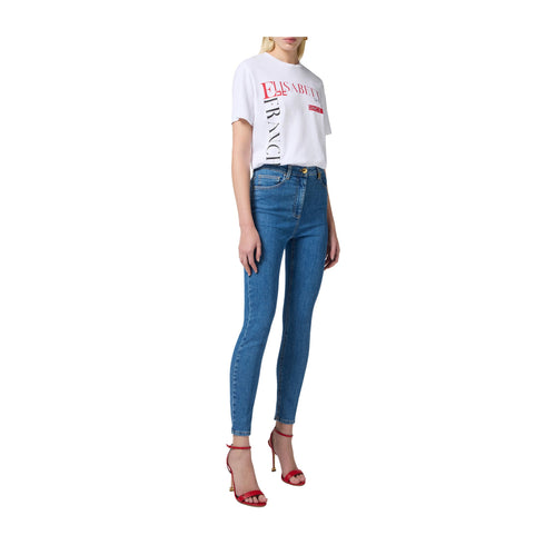 Elisabetta Franchi T-shirt T-shirt Donna stampa lettering Gesso - Francavilla Moda